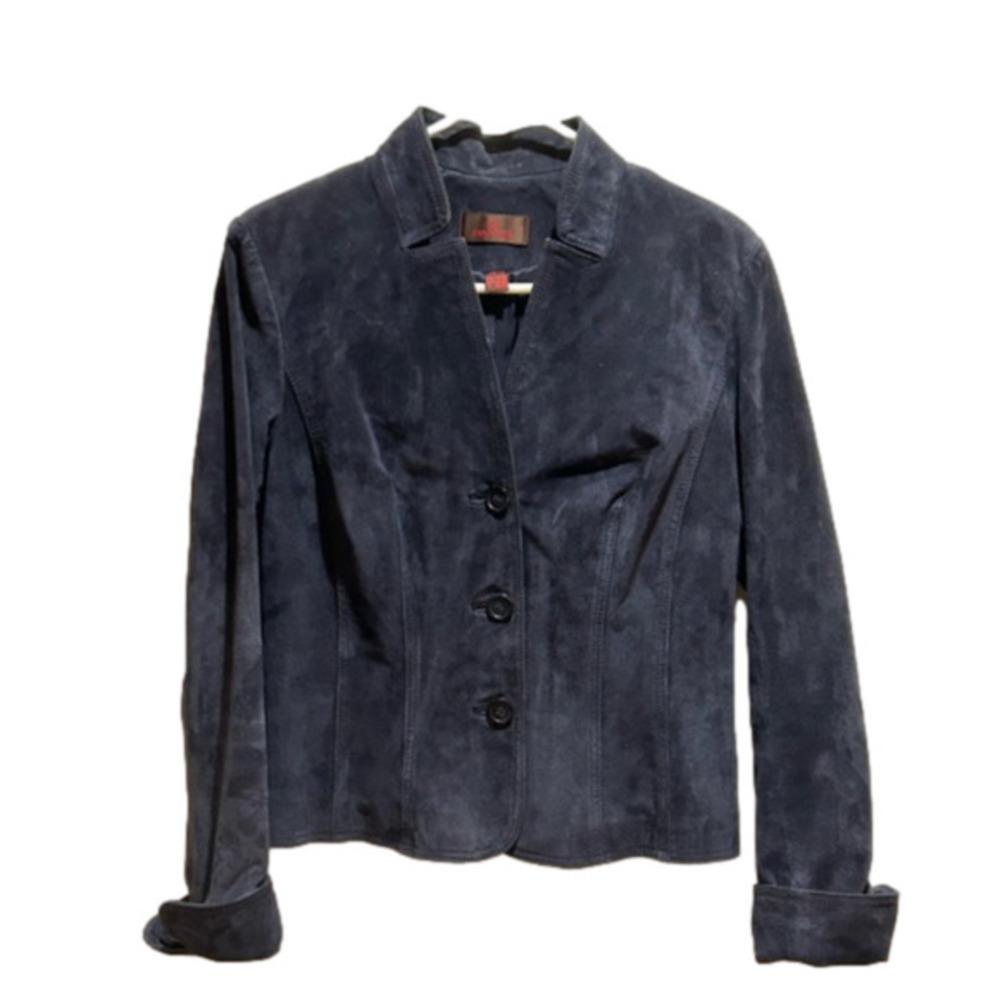Danier Navy Blue suede leather jacket CDN XS, US 8-10, Euro 38